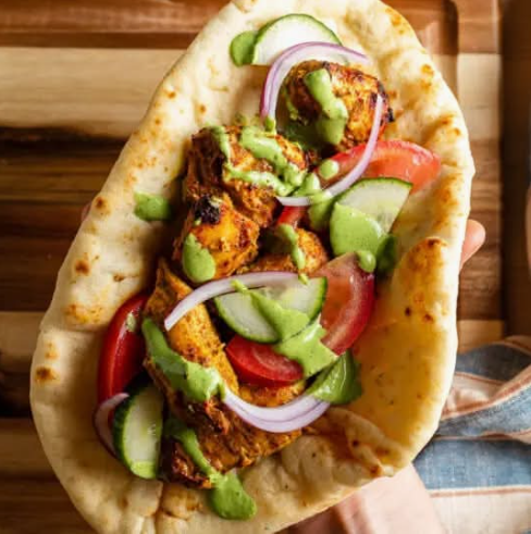 Chicken Tikka Naan Wrap