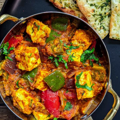 Kadai Paneer RiceButterNaan