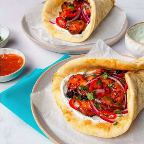 Tandoori Chicken Tikka Naan Wrap